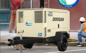 DOOSAN Portable diesel screw air compressor 185 CFM - 1500 CFM flow capacity at 7 -25bar pressure