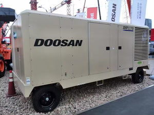 DOOSAN Portable diesel screw air compressor 185 CFM - 1500 CFM flow capacity at 7 -25bar pressure