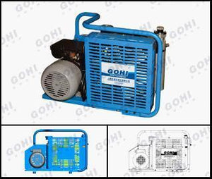 High pressure breathing air compressor