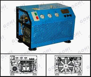 High pressure breathing air compressor