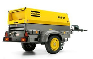 Atlas Copco Series 7: Single axle, oil-injected, rotary screw portable compressors, 7-12 bar (102-175 psig)