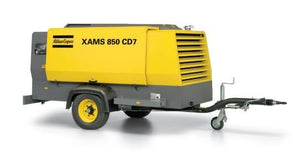 Atlas Copco Size 1.5: Single axle, oil-injected, asymmetrical rotary screw portable compressors, 8.6-14 bar (125-200 psig)