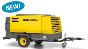 Atlas Copco Size 2 LP: Single axle, oil-injected, rotary screw portable compressors, 8.6-14 bar (125-200 psig)