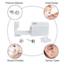 Load image into Gallery viewer, 2 Pack Self Ear Piercing Gun Disposable Self Ear Piercing Gun Kit Safety Ear Piercing Gun Kit Tool with 5mm Earring Studs - Hyshina
